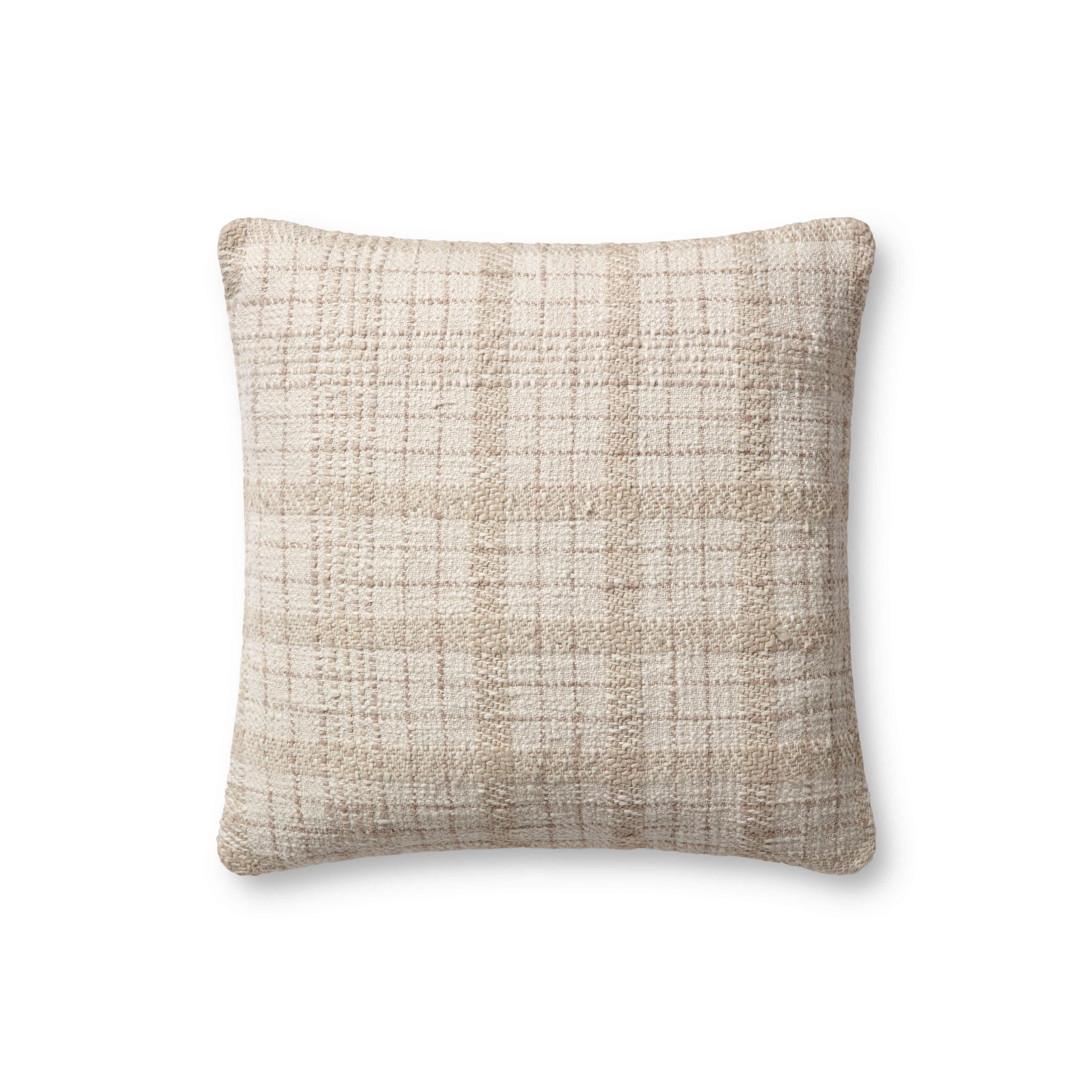 Chris Loves Julia x Loloi Fern Ivory  / Beige Pillow