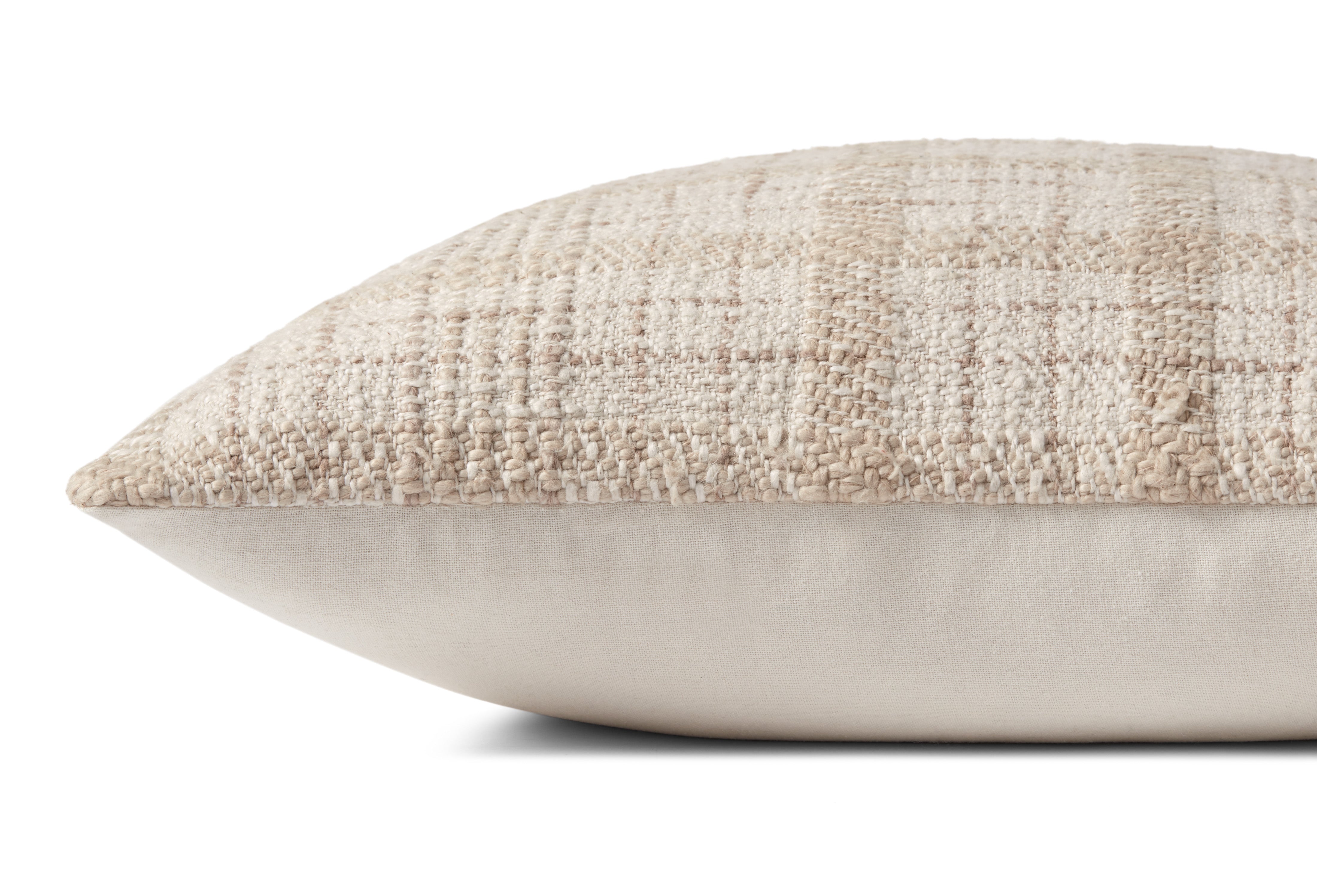 Chris Loves Julia x Loloi Fern Ivory  / Beige Pillow - Image 2