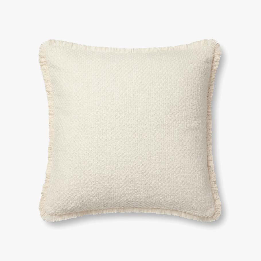 Loloi PLL0121 Ivory Pillow White Cliff Studio Throw Pillows