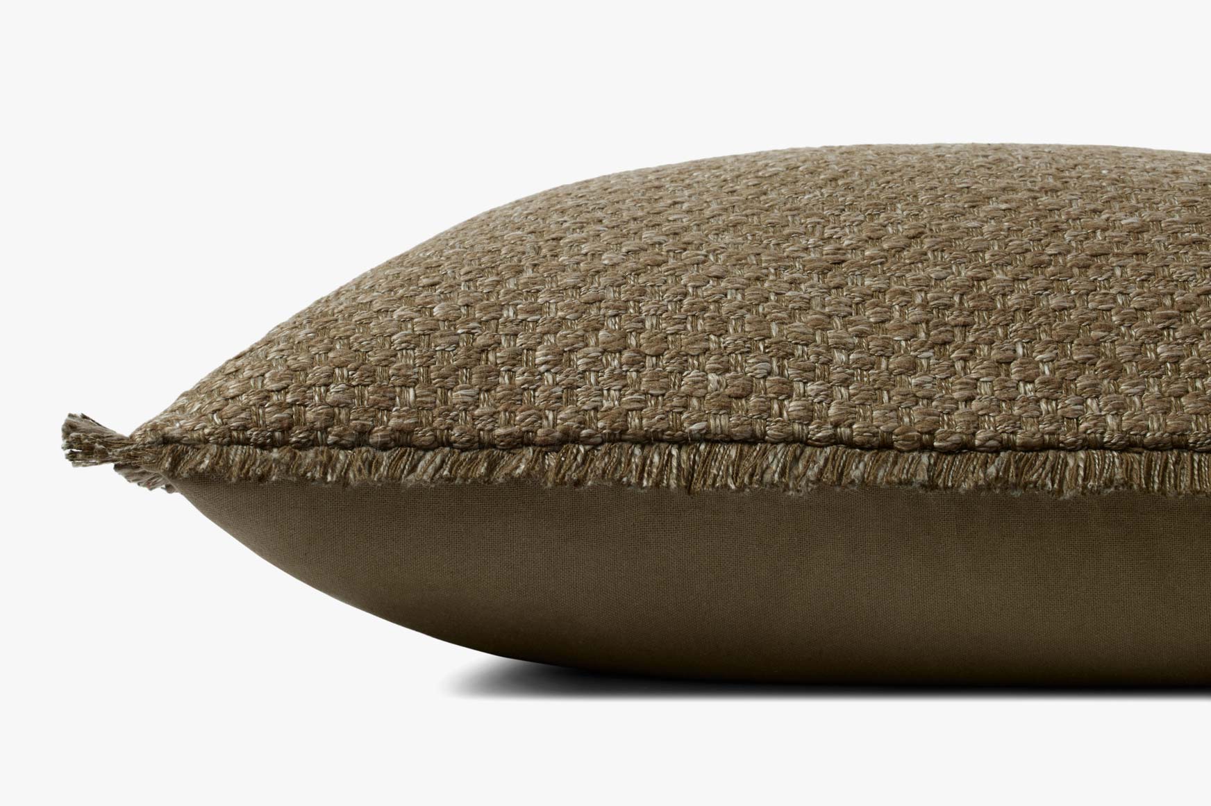 Loloi PLL0121 Olive Pillow White Cliff Studio Throw Pillows