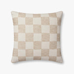 Loloi PLL0123 Beige Pillow White Cliff Studio Throw Pillows