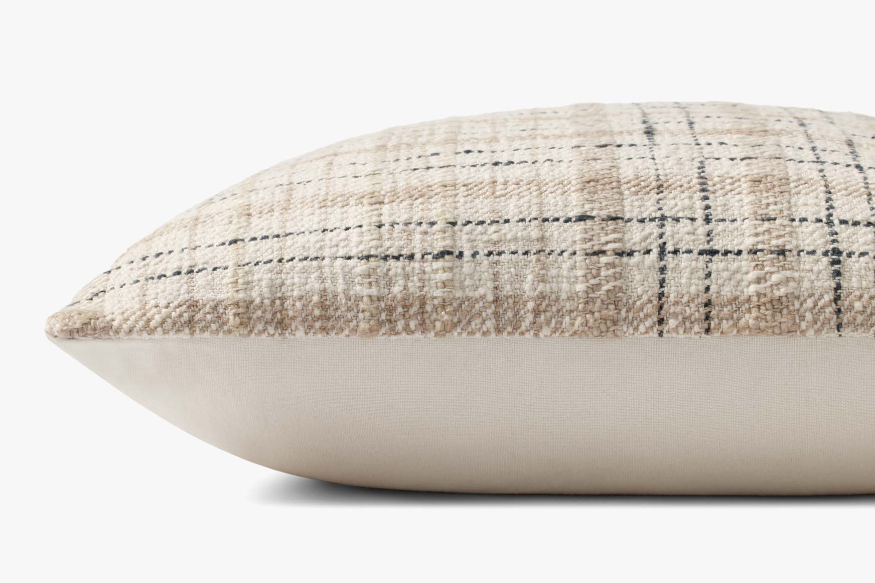 Chris Loves Julia x Loloi Cricket Beige / Black Pillow White Cliff Studio Throw Pillows