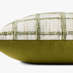 Chris Loves Julia x Loloi Norman Ivory / Green Pillow White Cliff Studio Throw Pillows