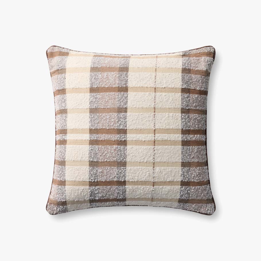 Loloi NOT NAMED Brown / Multi Pillow White Cliff Studio Throw Pillows