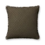 Amber Lewis x Loloi Meadowlark Dark Green Pillow