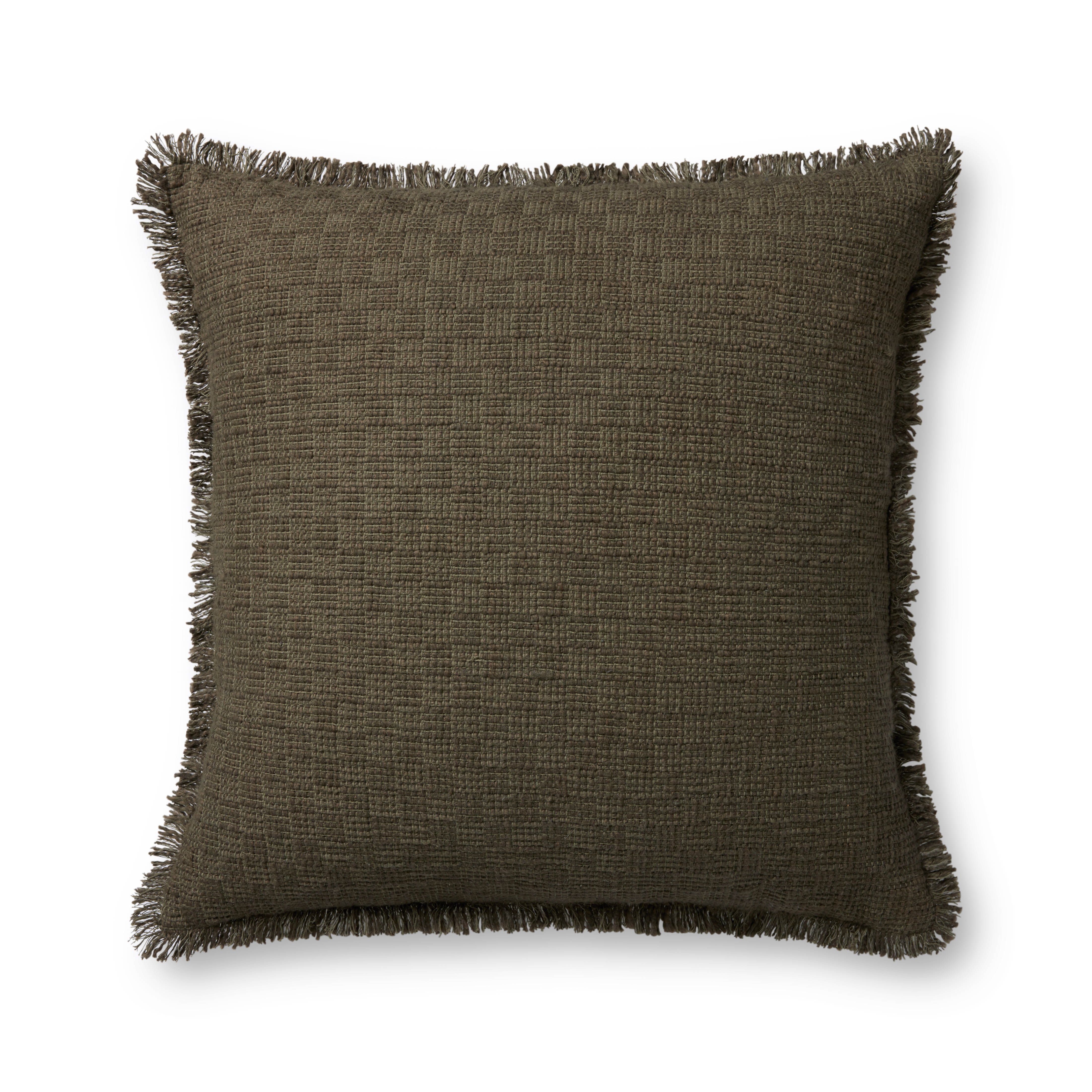 Amber Lewis x Loloi Meadowlark Dark Green Pillow