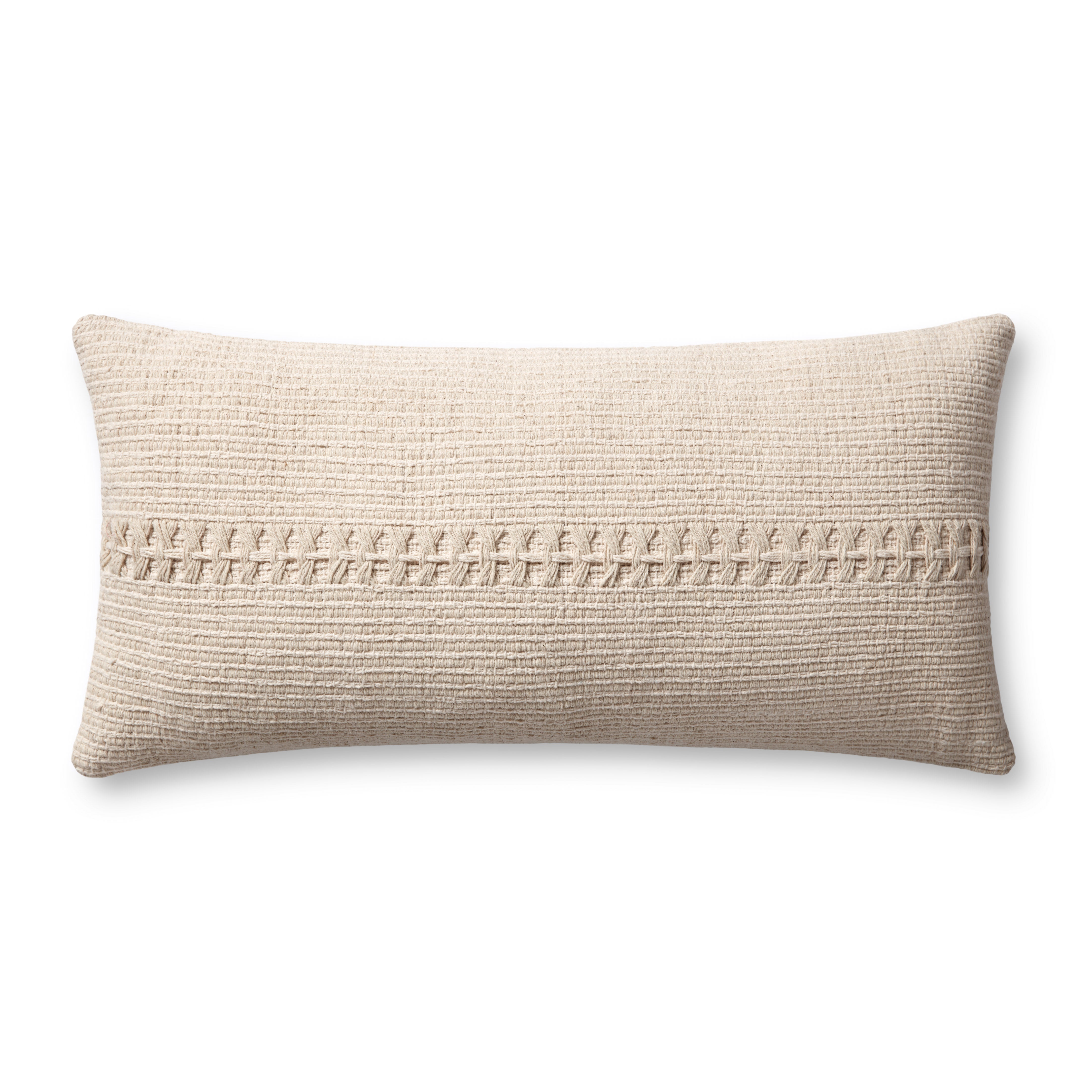 Chris Loves Julia x Loloi Harvey Ivory Pillow