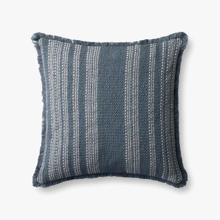 Loloi NOT NAMED Blue / Ivory Pillow White Cliff Studio Throw Pillows
