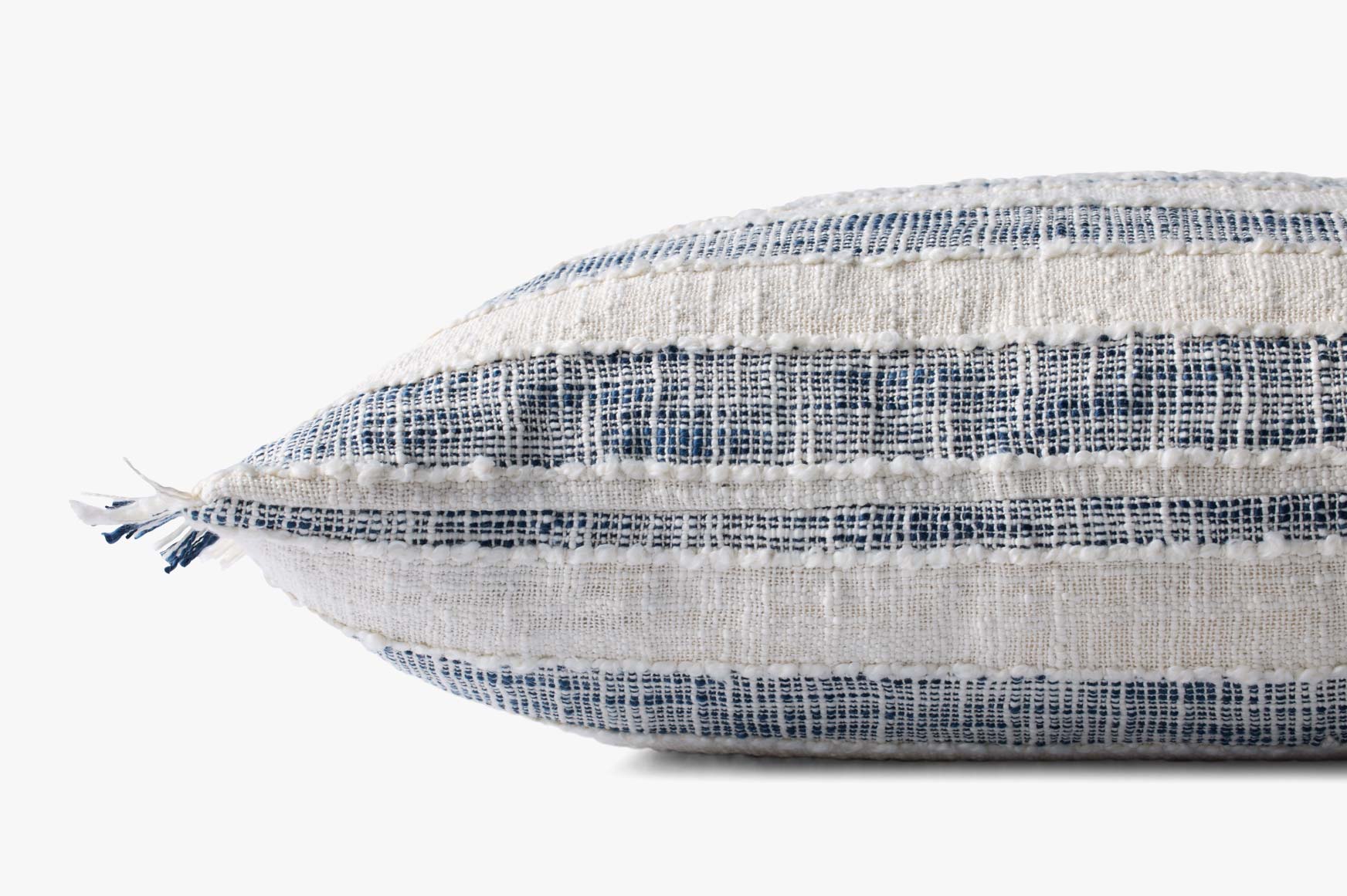 Loloi PLL0134 Blue / Ivory Pillow White Cliff Studio Throw Pillows
