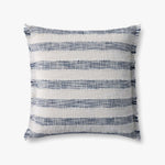 Loloi PLL0134 Blue / Ivory Pillow White Cliff Studio Throw Pillows
