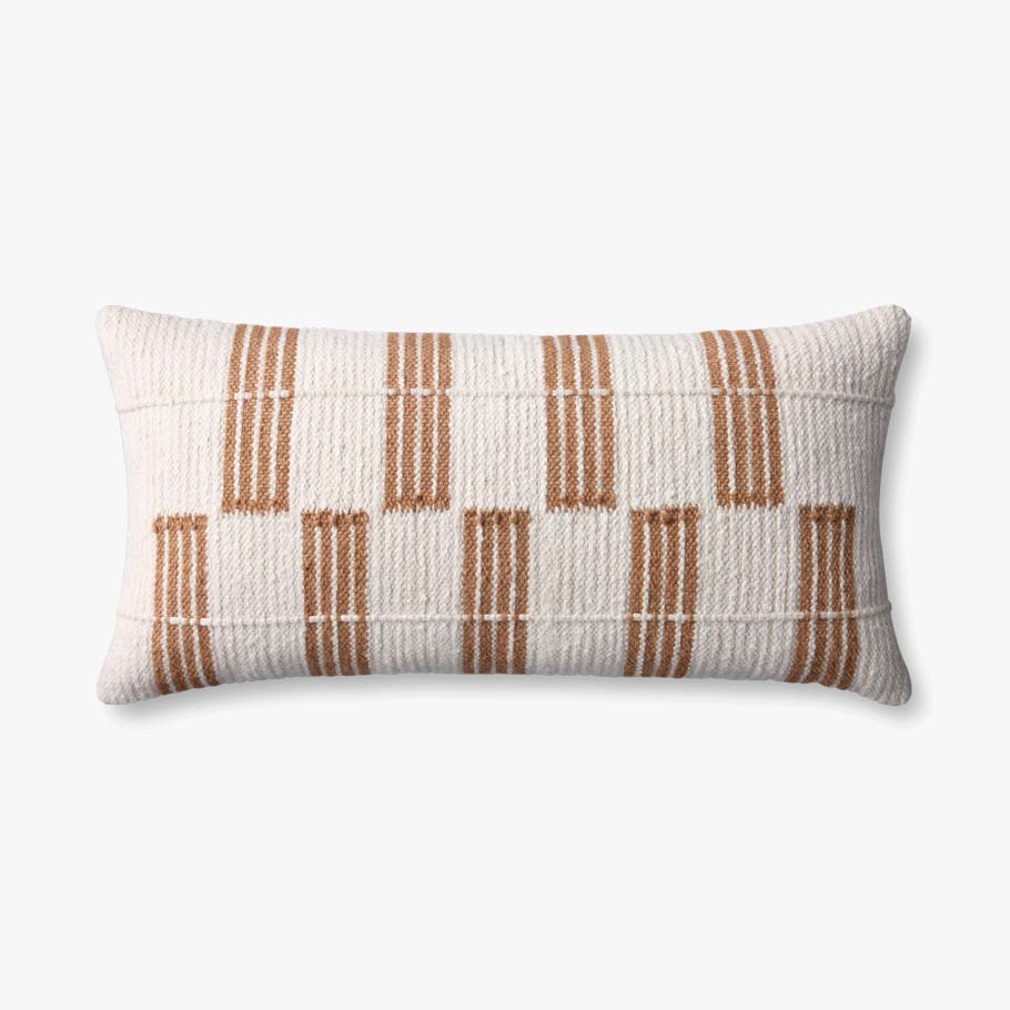 Loloi NOT NAMED Rust / Ivory Pillow White Cliff Studio Throw Pillows