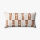 Loloi PLL0136 Rust / Ivory Pillow White Cliff Studio Throw Pillows