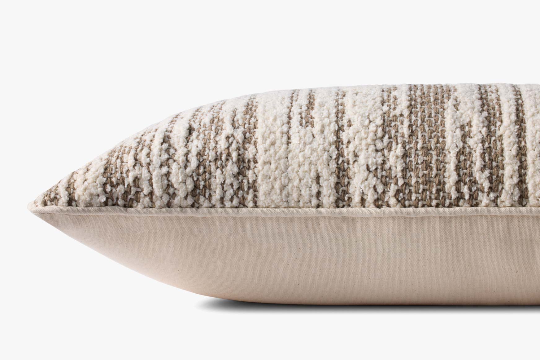 Loloi NOT NAMED Dark Taupe / Ivory Pillow White Cliff Studio Throw Pillows