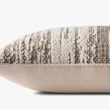 Loloi NOT NAMED Dark Taupe / Ivory Pillow White Cliff Studio Throw Pillows