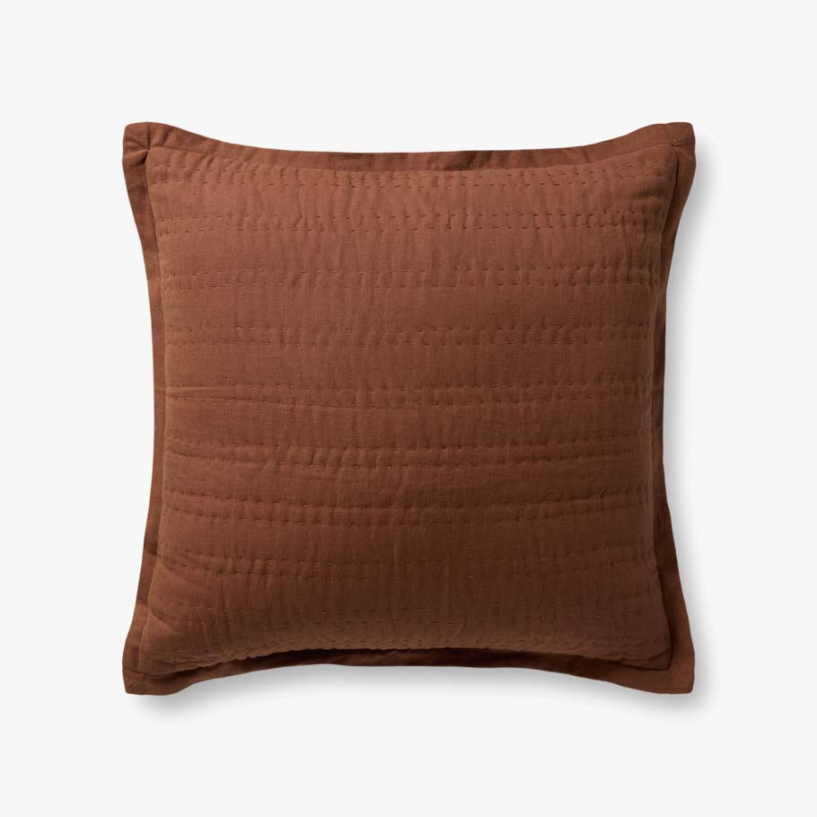 Loloi PLL0195 Brown Pillow White Cliff Studio Throw Pillows