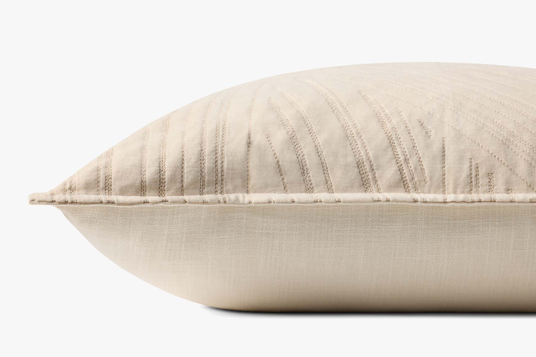 Brigette Romanek x Loloi Not Named Ivory Pillow White Cliff Studio Throw Pillows