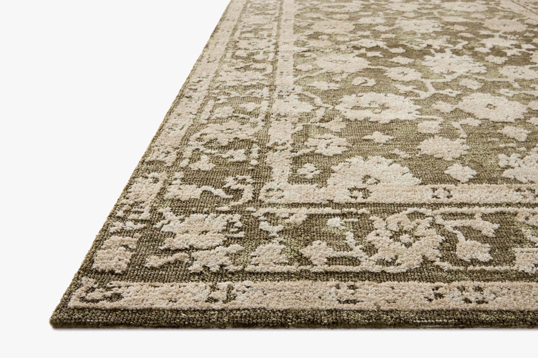 Loloi II Percival Moss / Natural Rug White Cliff Studio Area Rugs