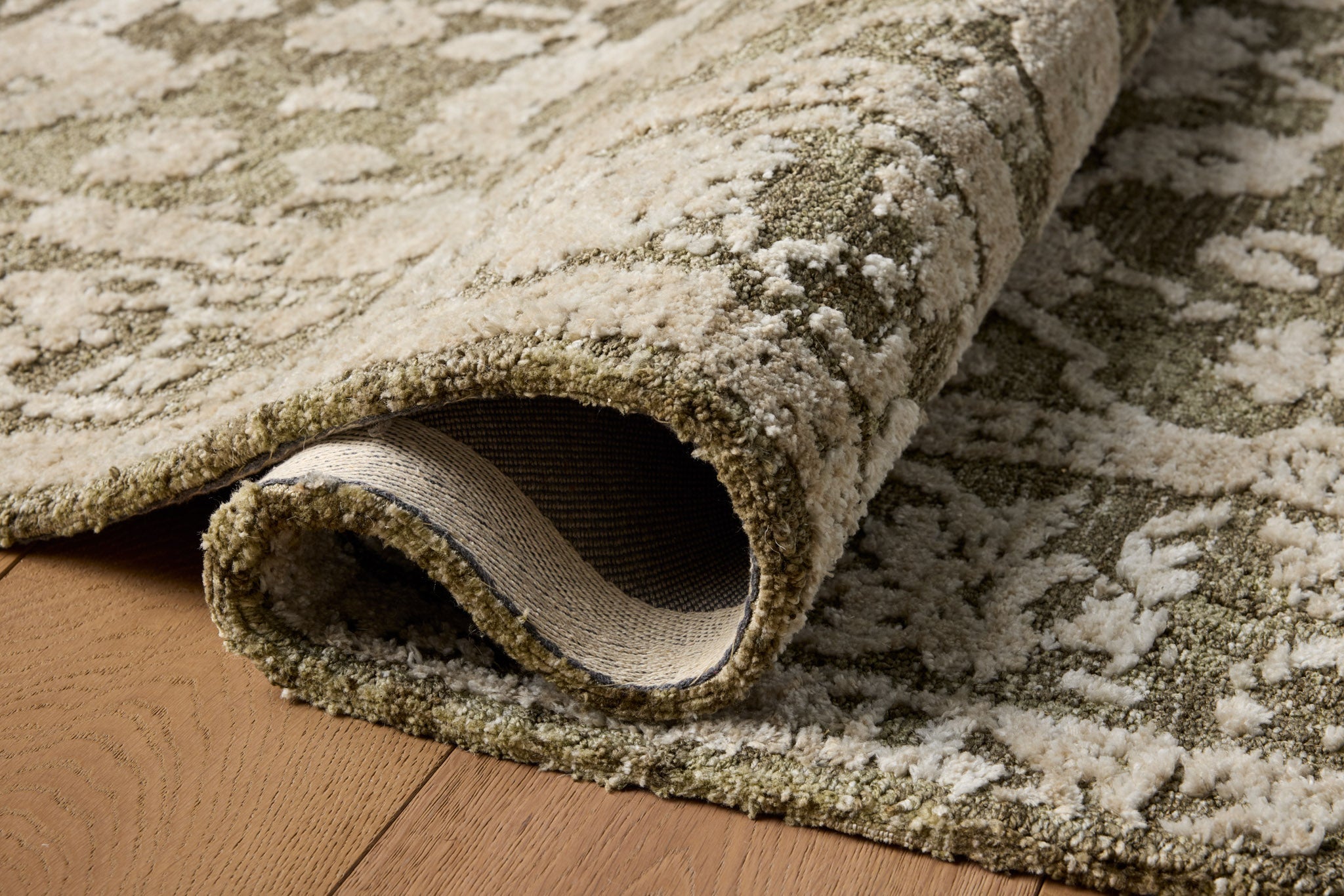 Loloi II Percival Moss / Natural Rug White Cliff Studio Area Rugs
