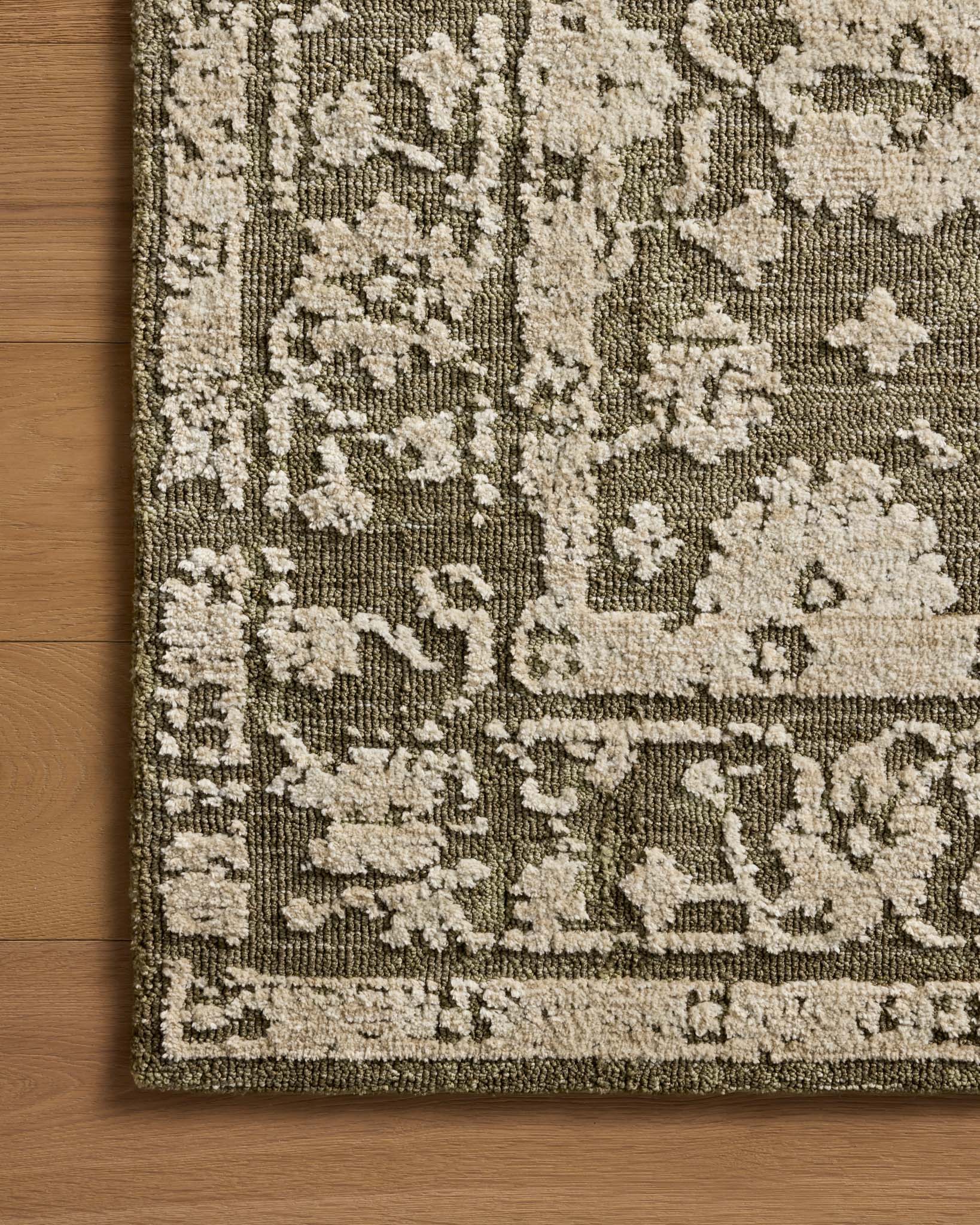 Loloi II Percival Moss / Natural Rug White Cliff Studio Area Rugs