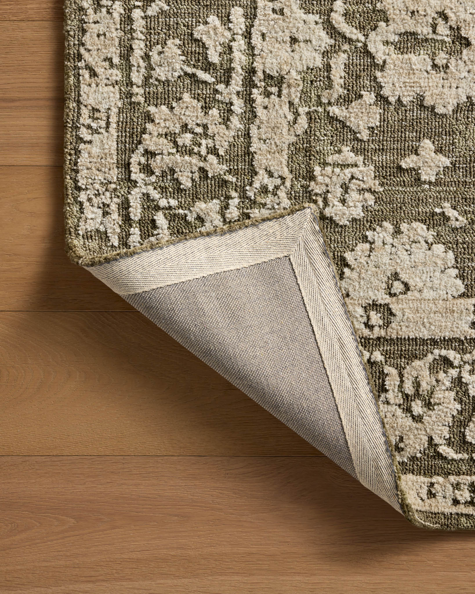 Loloi II Percival Moss / Natural Rug White Cliff Studio Area Rugs