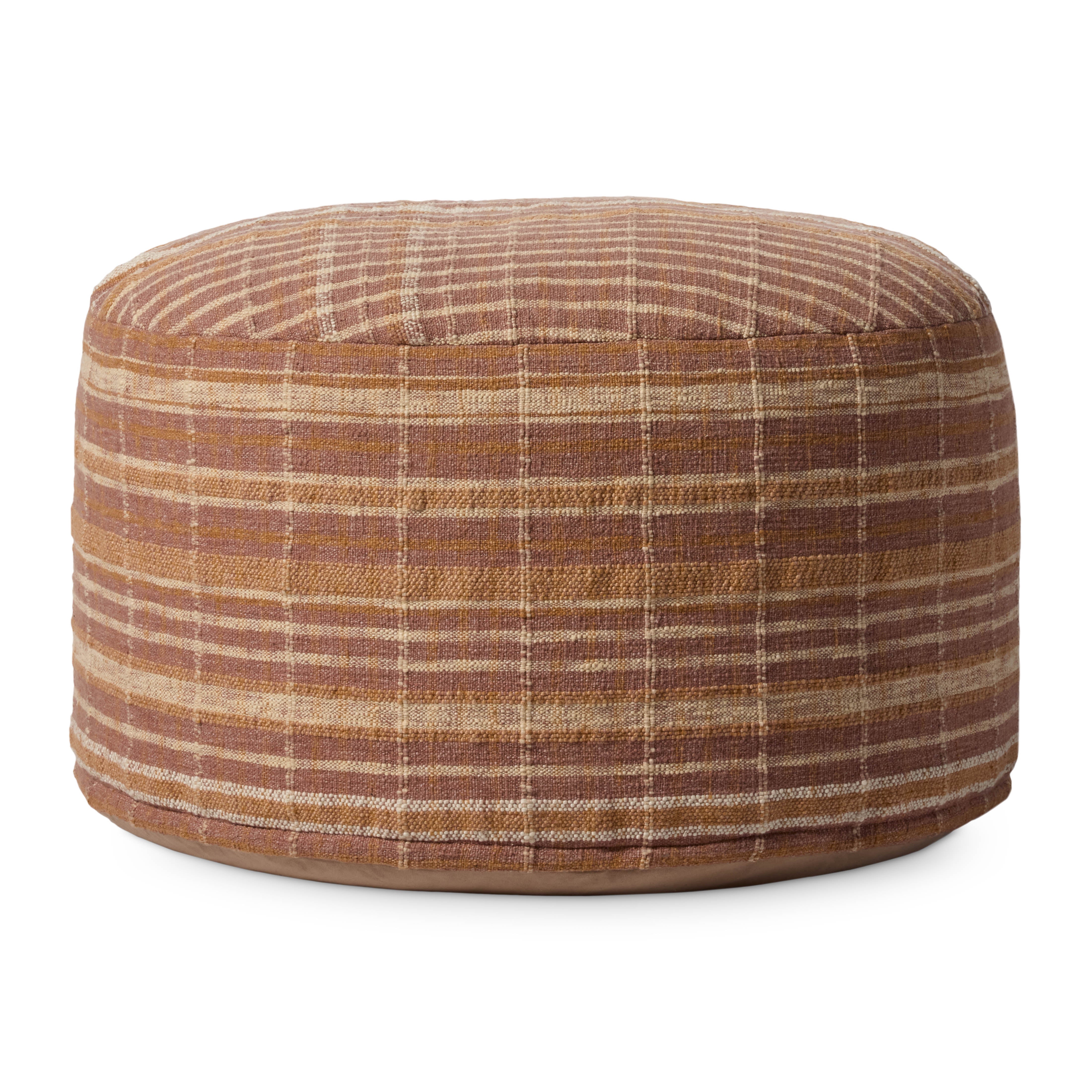 Chris Loves Julia x Loloi Wallace Clay Clay Pouf