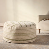 Chris Loves Julia x Loloi Wallace Cream Cream Pouf - Image 3