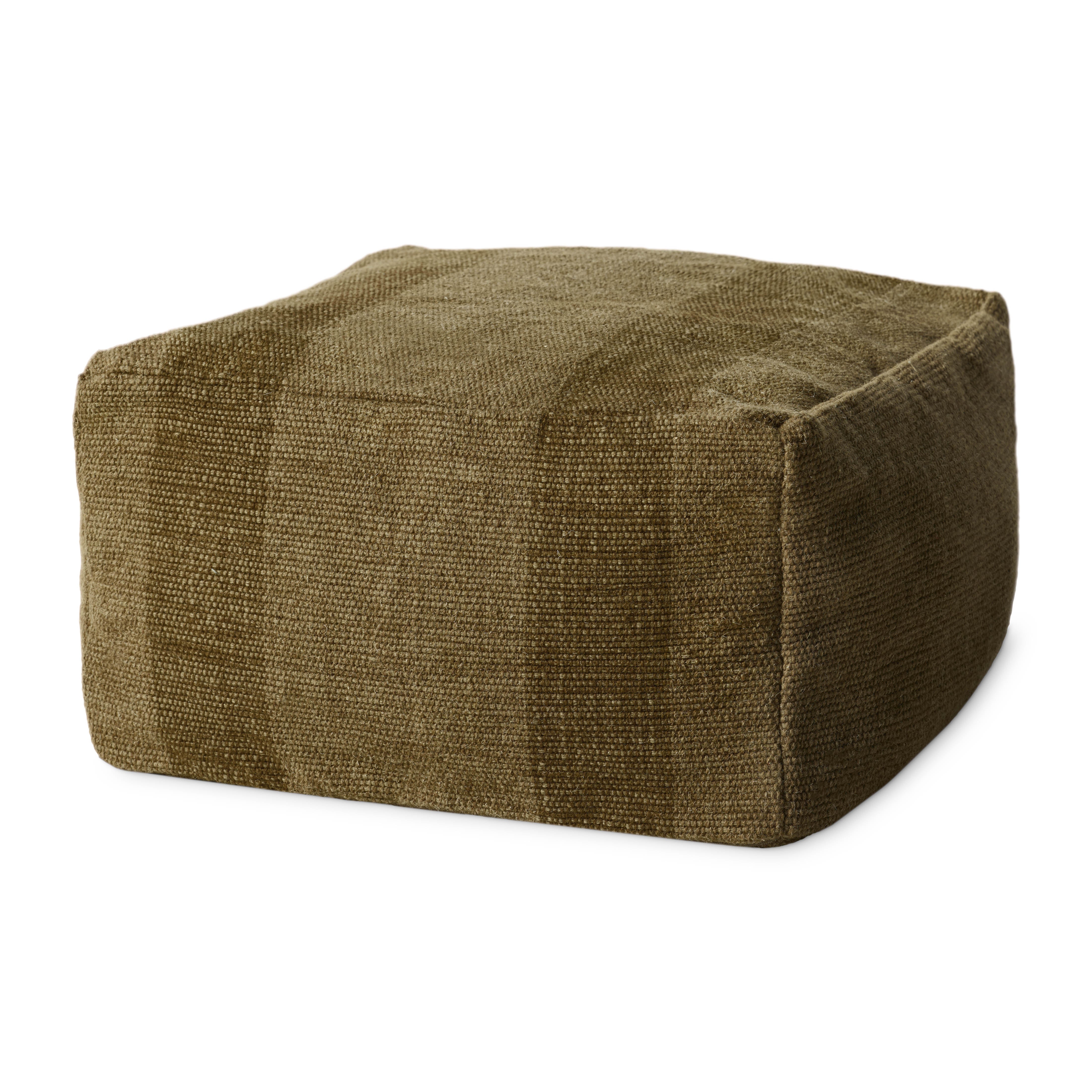 Leanne Ford x Loloi Rosemoor Brown Pouf