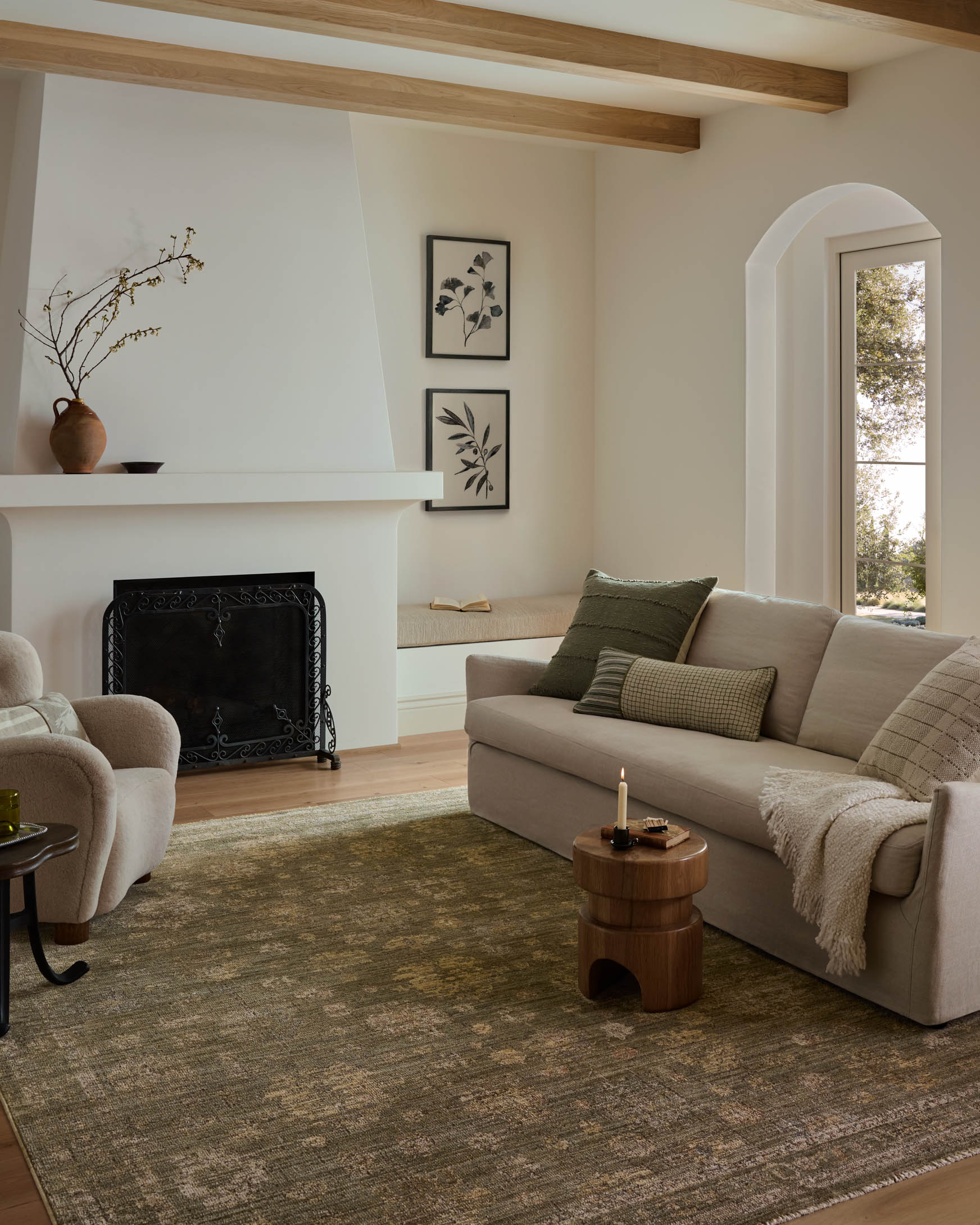 Loloi Priscilla Olive / Sand Rug White Cliff Studio Area Rugs