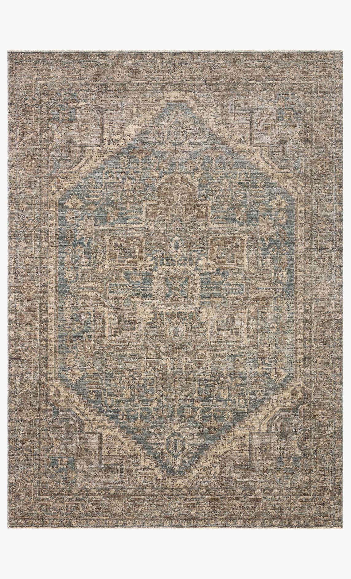 Loloi Priscilla Blue / Bark Rug White Cliff Studio Area Rugs