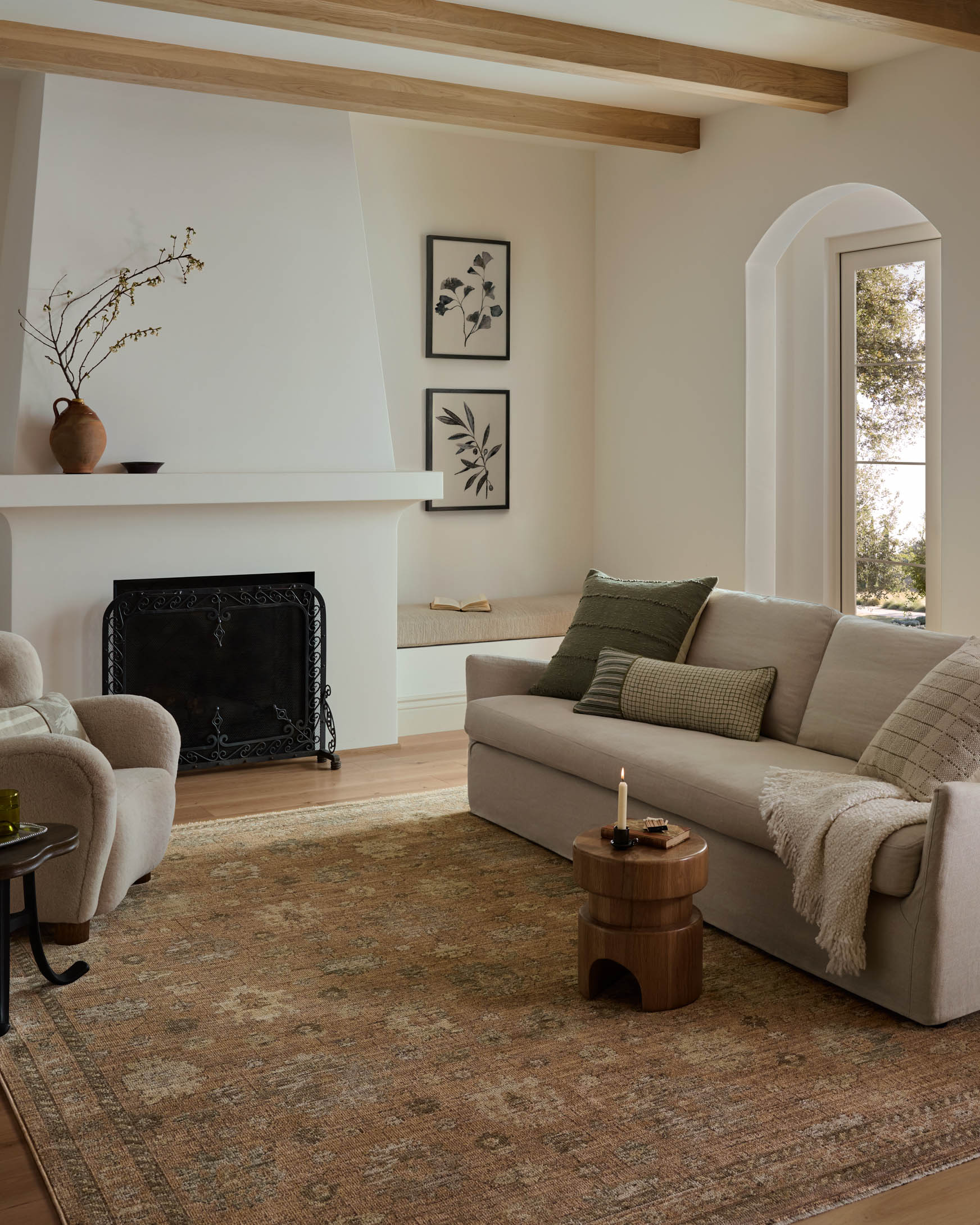 Loloi Priscilla Blush / Multi Rug White Cliff Studio Area Rugs