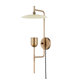 Mantis Plug - In Wall Light in Patina Brass