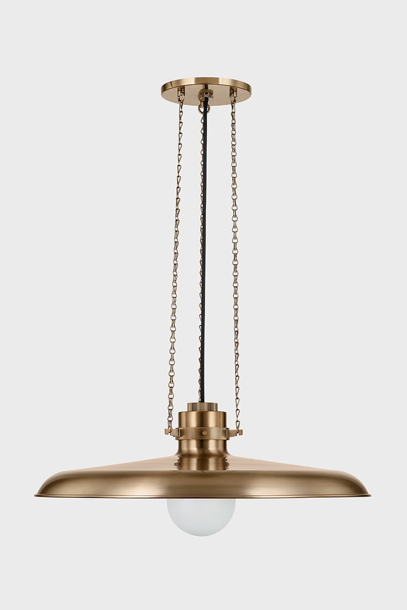 Louis Pendant Light in Patina Brass, Large