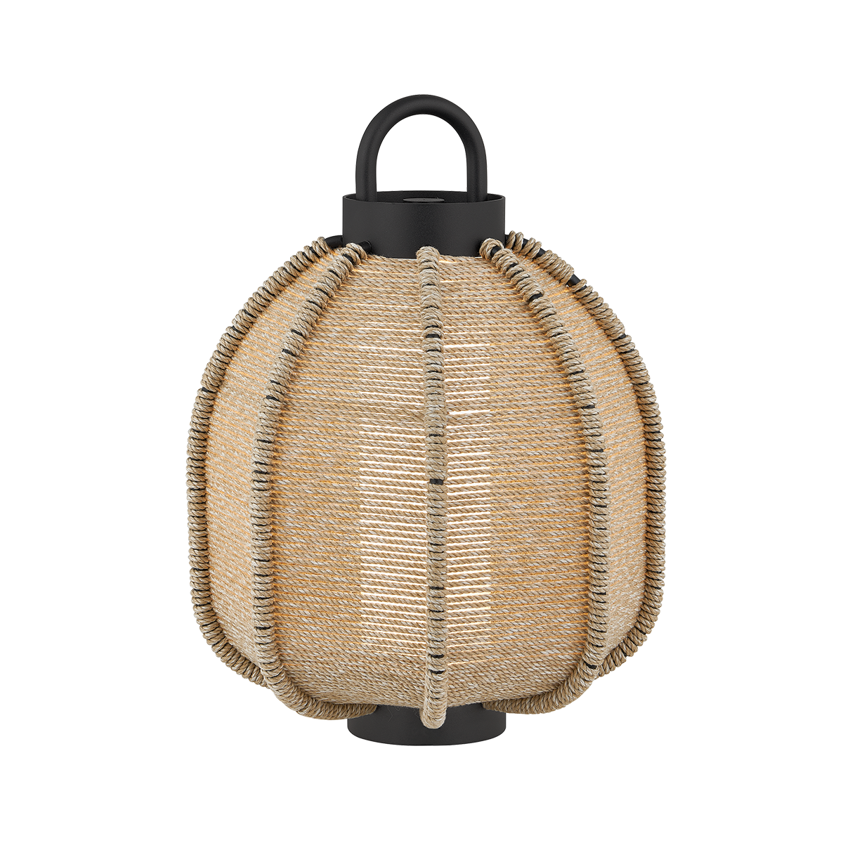 Troy Lighting Maltby Rechargeable Table Lamp in Textured Black - Detail Close-Up