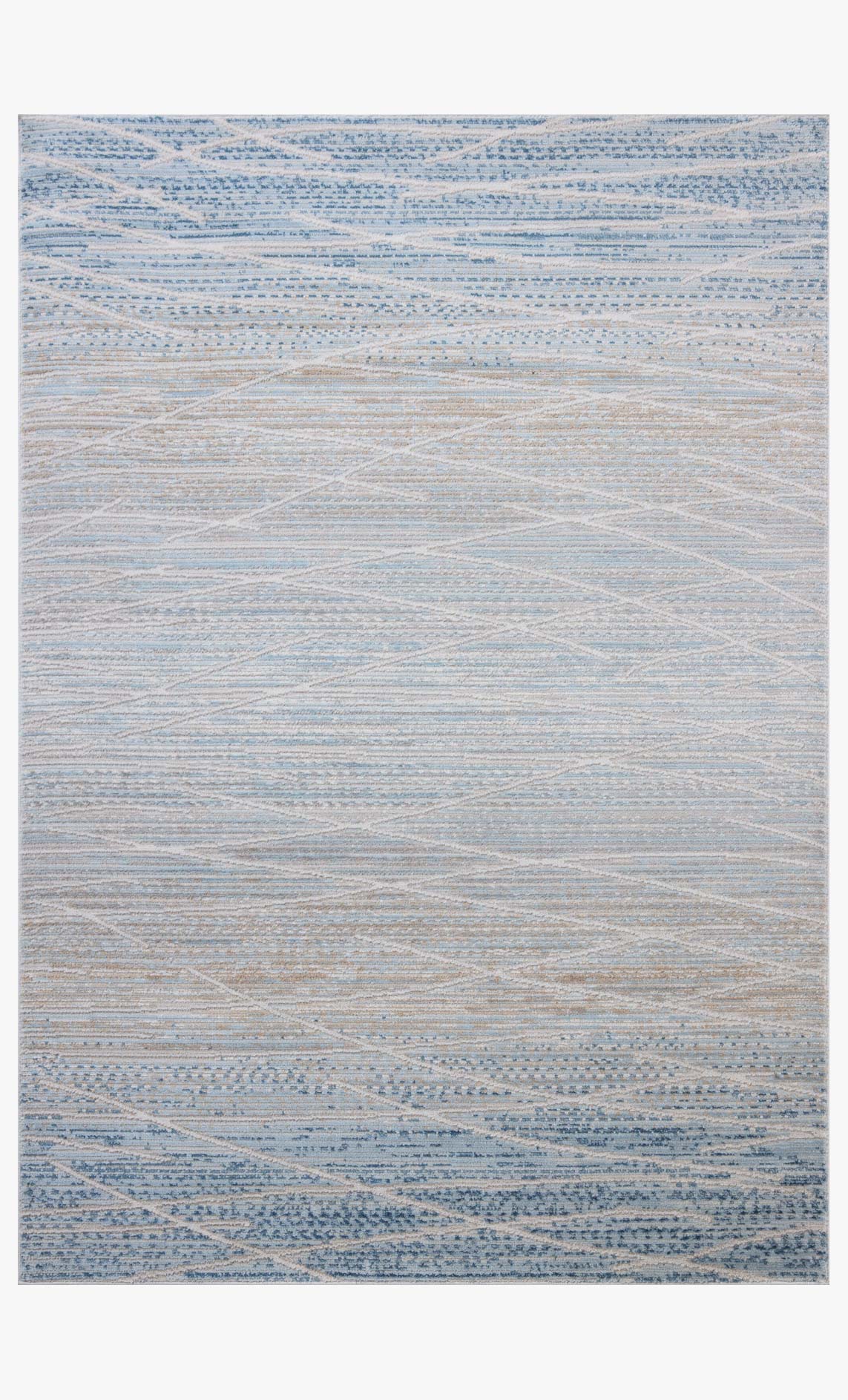 Loloi II Townes Natural / Sky Rug White Cliff Studio Area Rugs