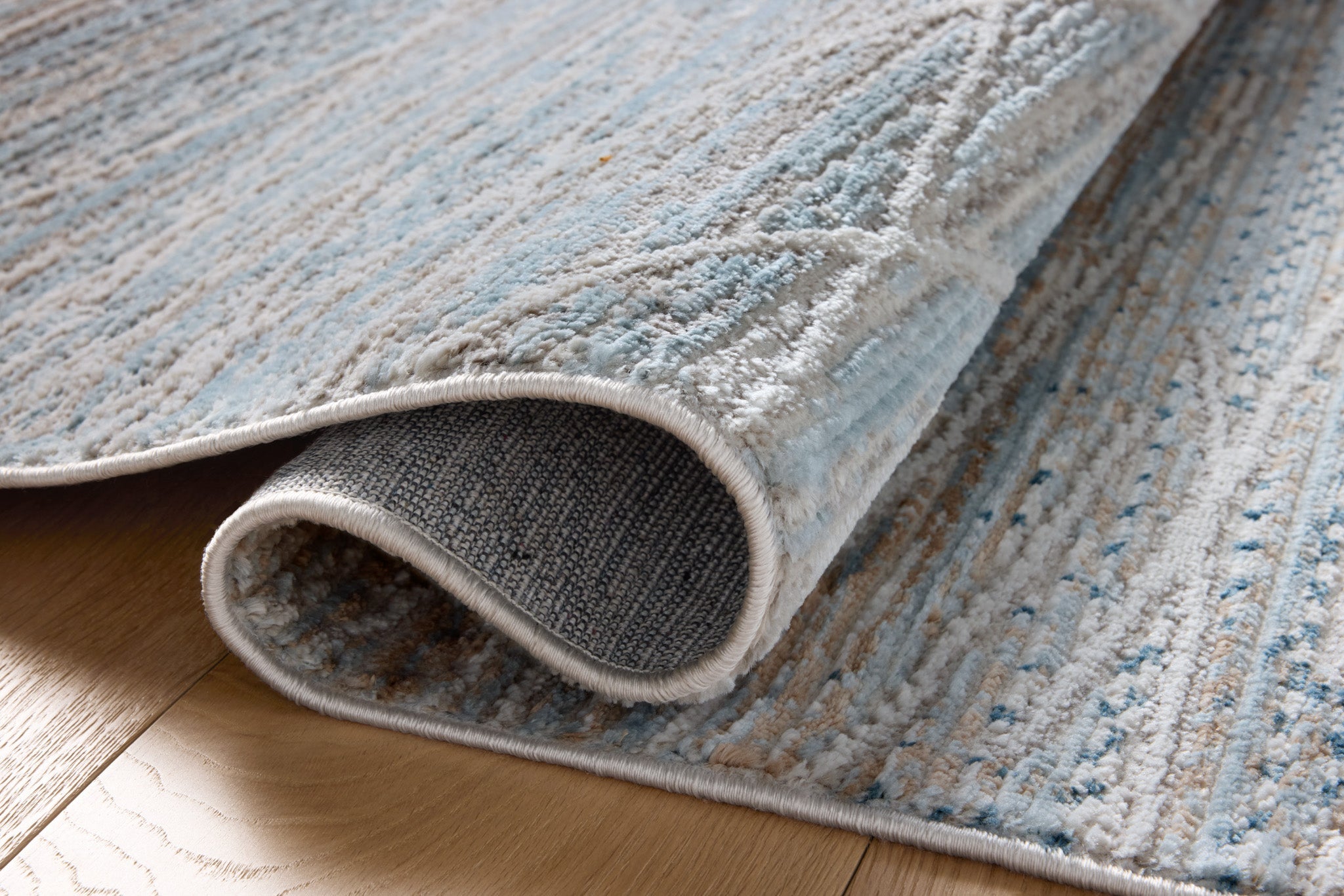 Loloi II Townes Natural / Sky Rug White Cliff Studio Area Rugs
