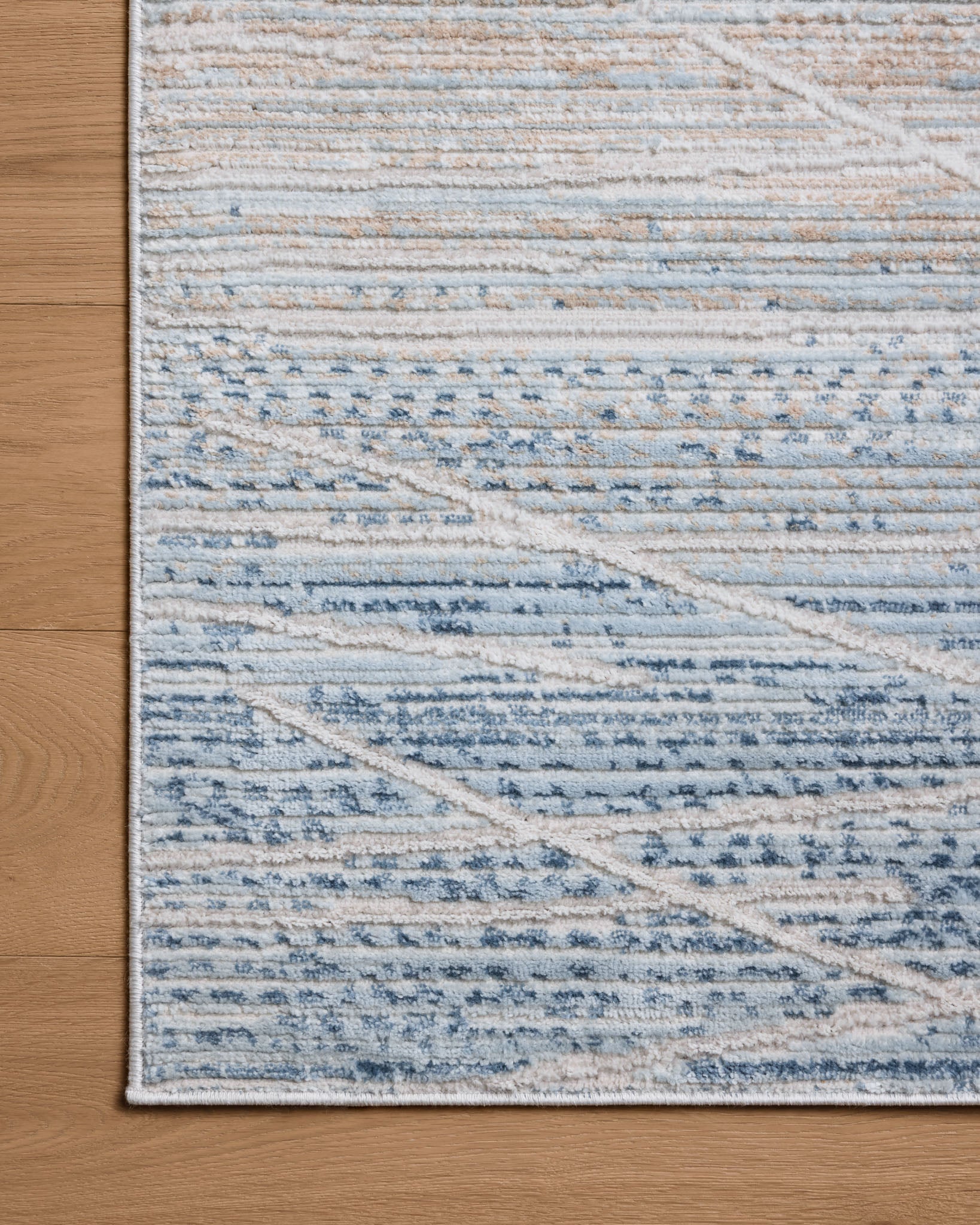 Loloi II Townes Natural / Sky Rug White Cliff Studio Area Rugs