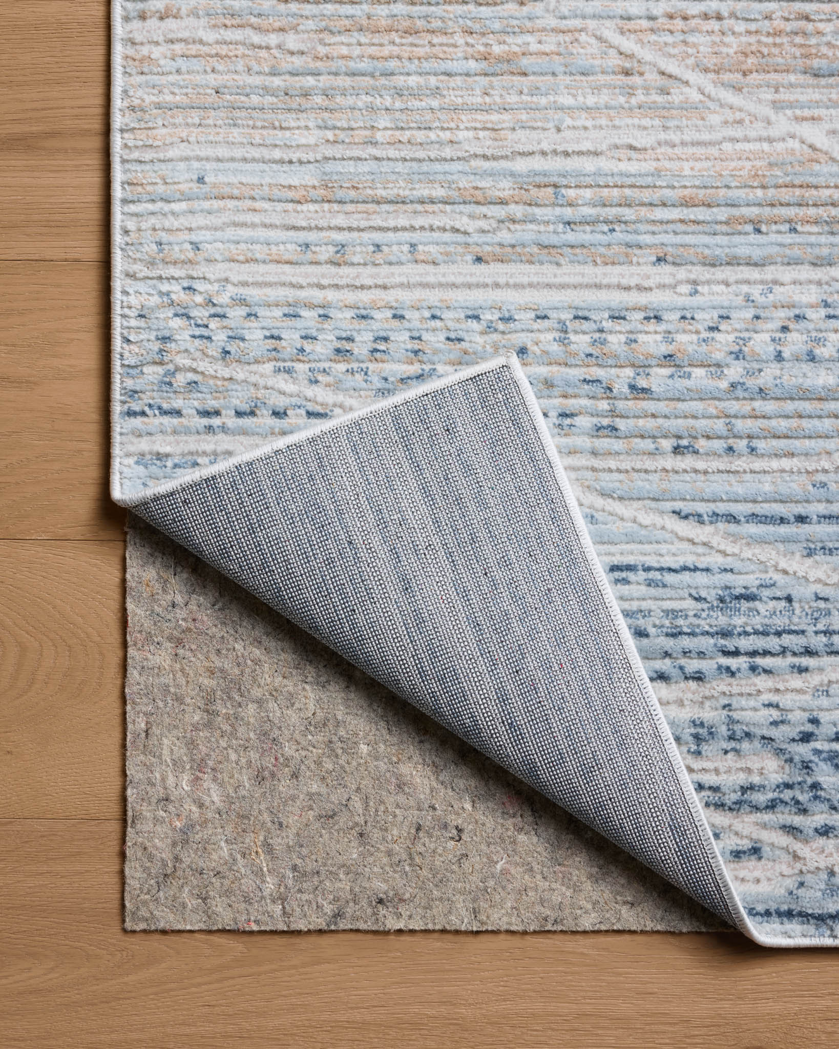 Loloi II Townes Natural / Sky Rug White Cliff Studio Area Rugs