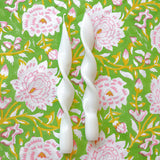 White Cotton Swirl Candles – Pack of 2