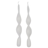 White Cotton Swirl Candles – Pack of 2