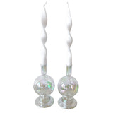 White Cotton Swirl Candles – Pack of 2