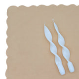 White Cotton Swirl Candles – Pack of 2