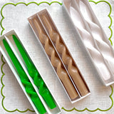White Cotton Swirl Candles – Pack of 2