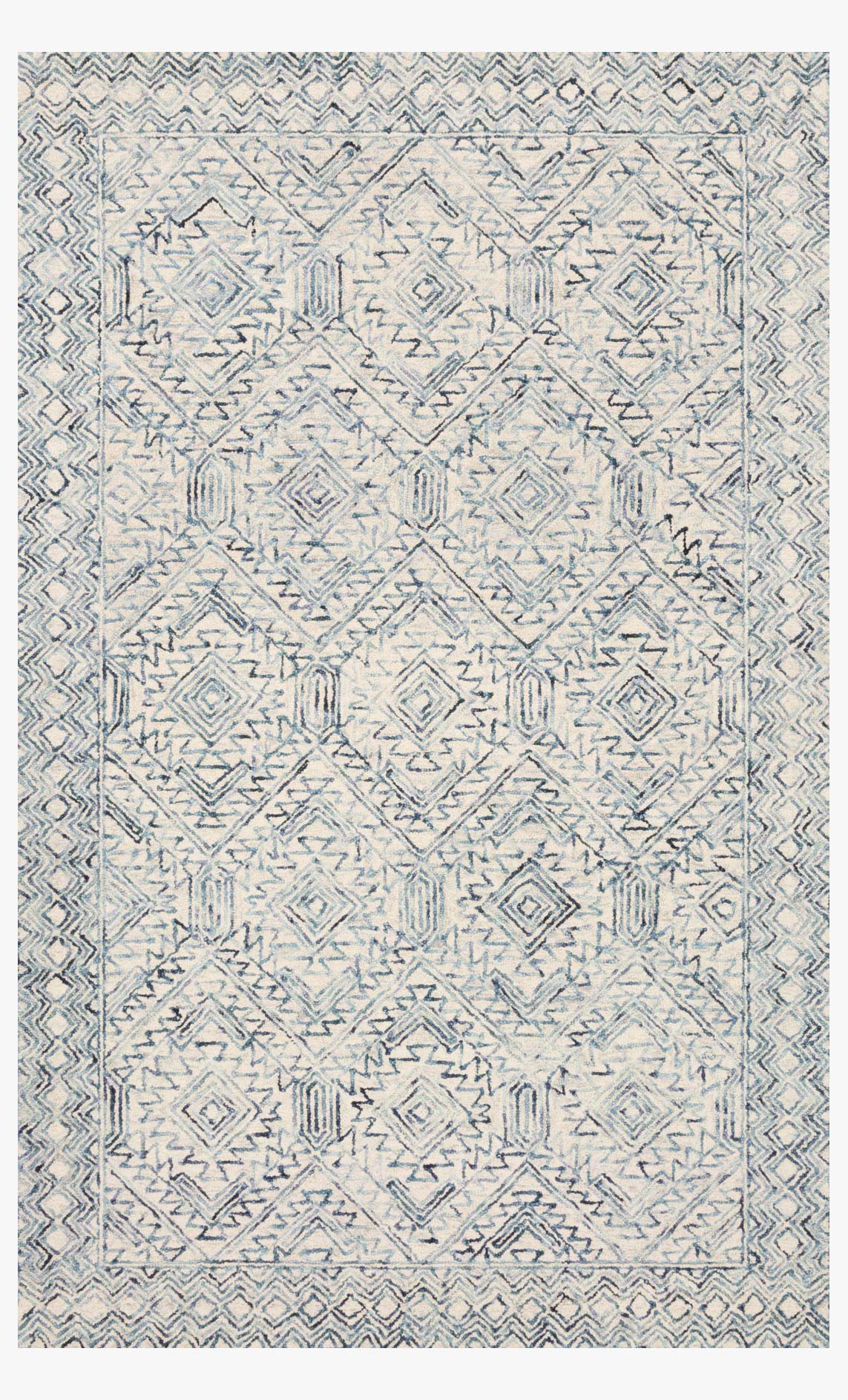 Loloi II Ziva Bluestone Rug White Cliff Studio Area Rugs