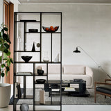 Abstract coffee table - varnished teak - black - rectangular White Cliff Studio COFFEE TABLE