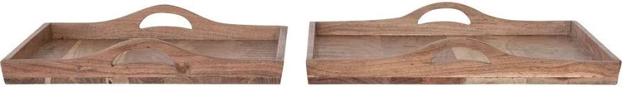 Acacia Wood Trays w Handles White Cliff Studio Serving Boards