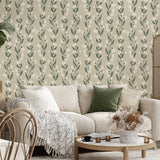 Agatha Wallpaper by Gabriela Dachin White Cliff Studio Florals and Botanicals