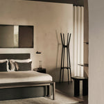 Aged floor mirror - Bronze - black metal frame - heavy aged - rectangular White Cliff Studio Floor Mirror