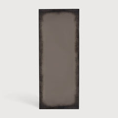 Aged floor mirror - Bronze - black metal frame - heavy aged - rectangular White Cliff Studio Floor Mirror