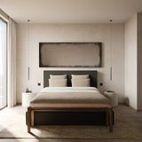 Aged floor mirror - Bronze - black metal frame - heavy aged - rectangular White Cliff Studio Floor Mirror