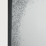 Aged floor mirror - Clear - black metal frame - medium aged - rectangular White Cliff Studio Floor Mirror